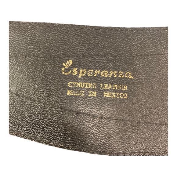 Esperanza Leather Belt Statement Accent Size Small - Picture 15 of 15